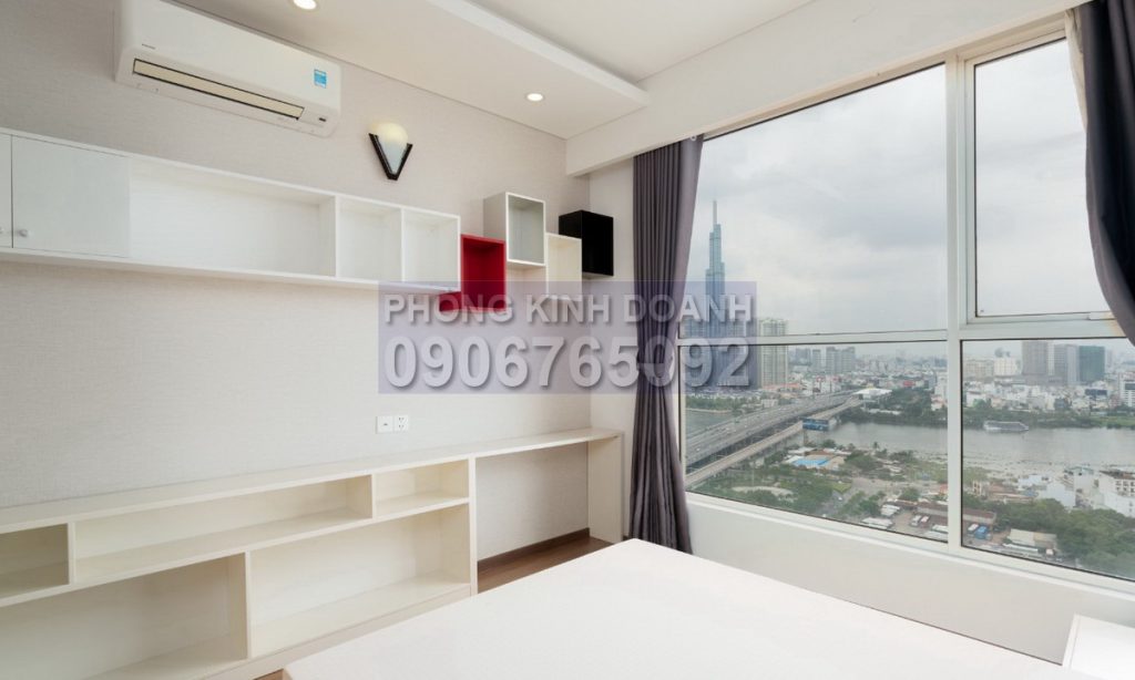 Thảo Điền Pearl cho thuê căn 2 phòng ngủ lầu cao có nội thất view L81 – sông